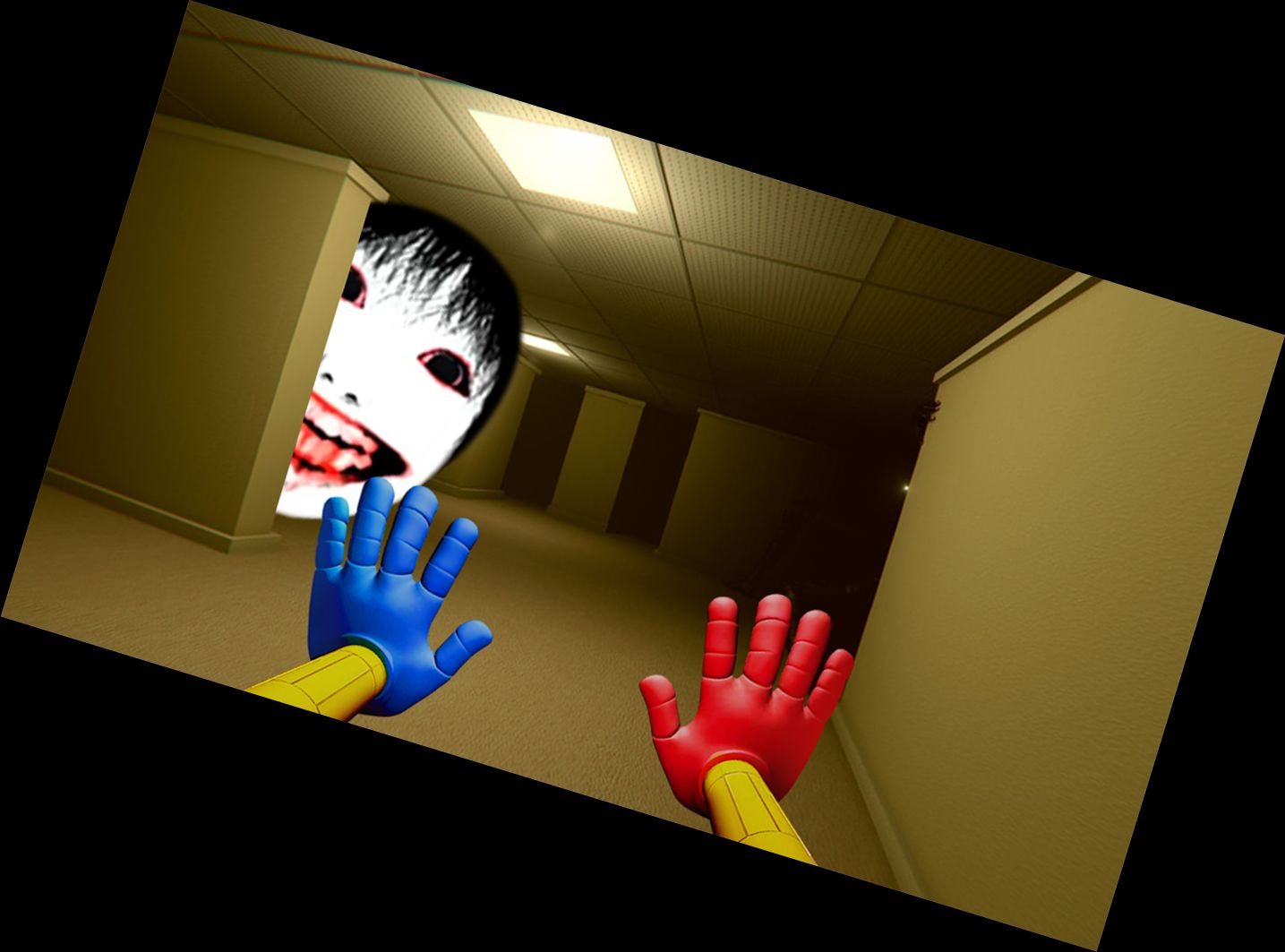 Ужасное лицо в погоне за