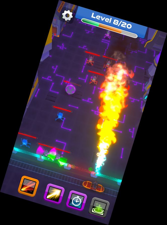 Roboter-Verteidigung - Roguelike