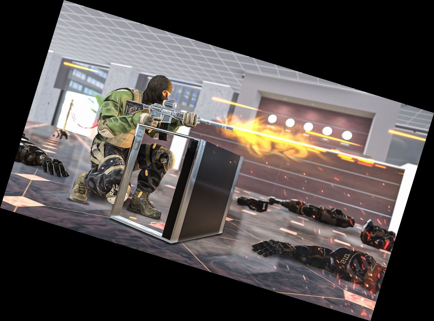 Ego-Shooter Robot Angriff : Waff