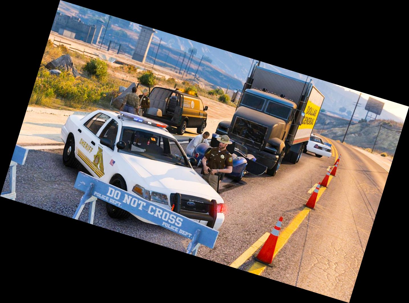 Поліцейська погоня за злочинцем пере