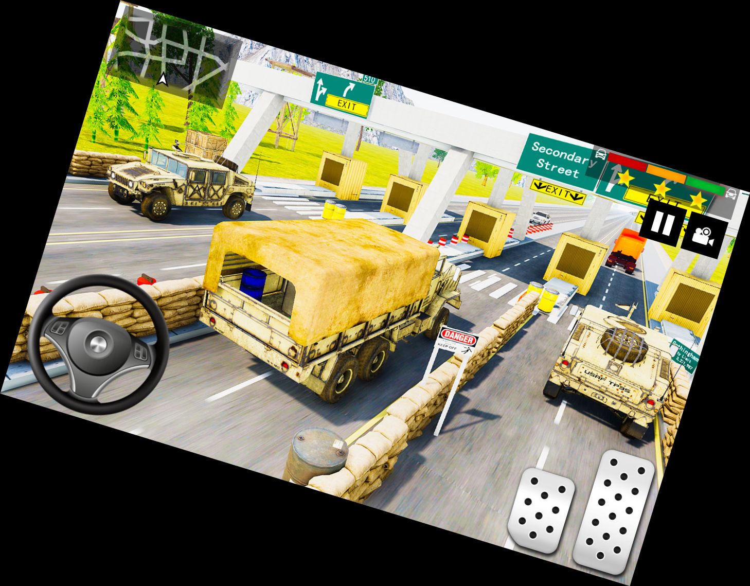 Militär-LKW-Simulator Auto-Spiele