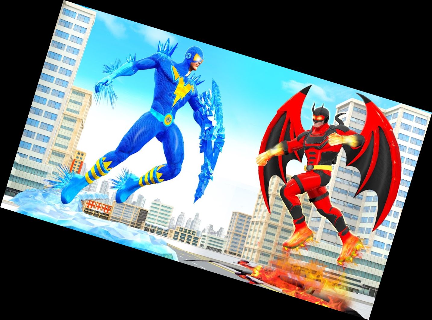 Schnee-Held-Roboter-Rettungsmission