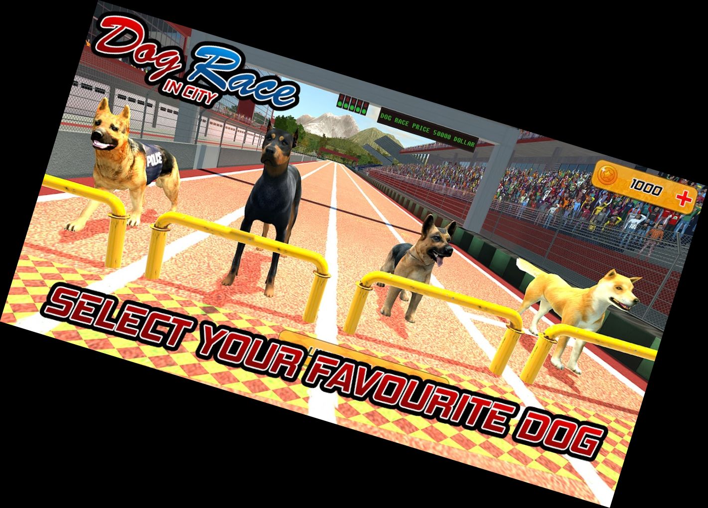 Hunderennen-Action-Spiel