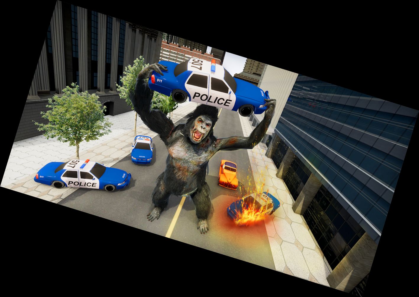 Gorilla-Kampf-Action-Spiel