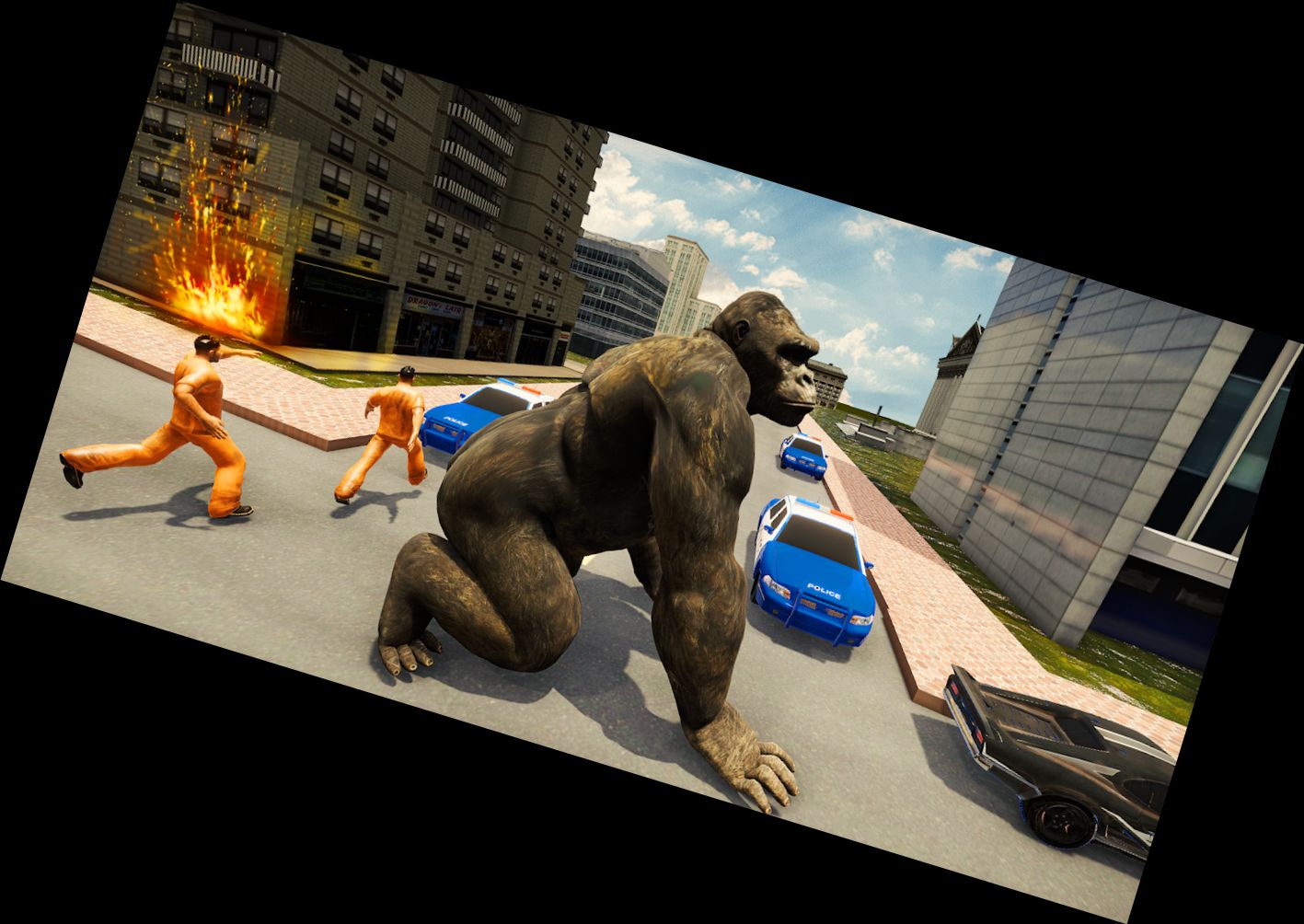 Gorilla-Kampf-Action-Spiel