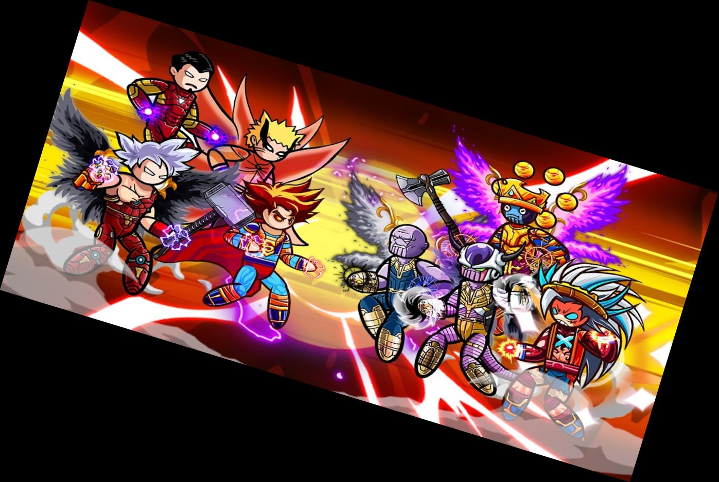 Stickman-Krieger Superhelden