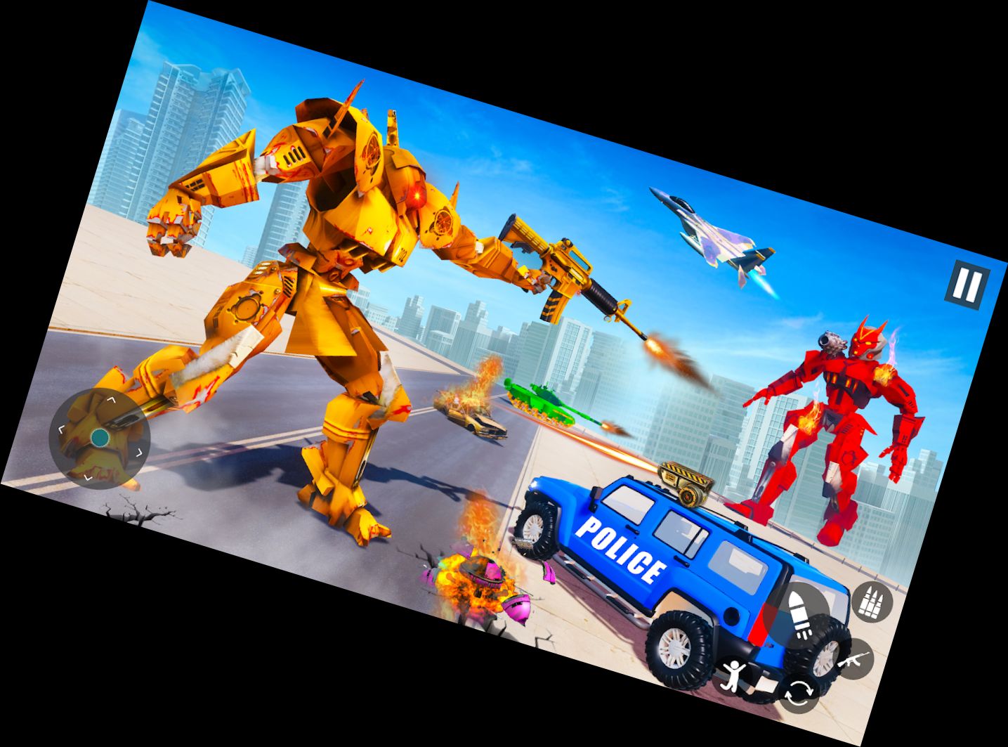 Panzer Roboter Spiel 3D: Auto Spiele