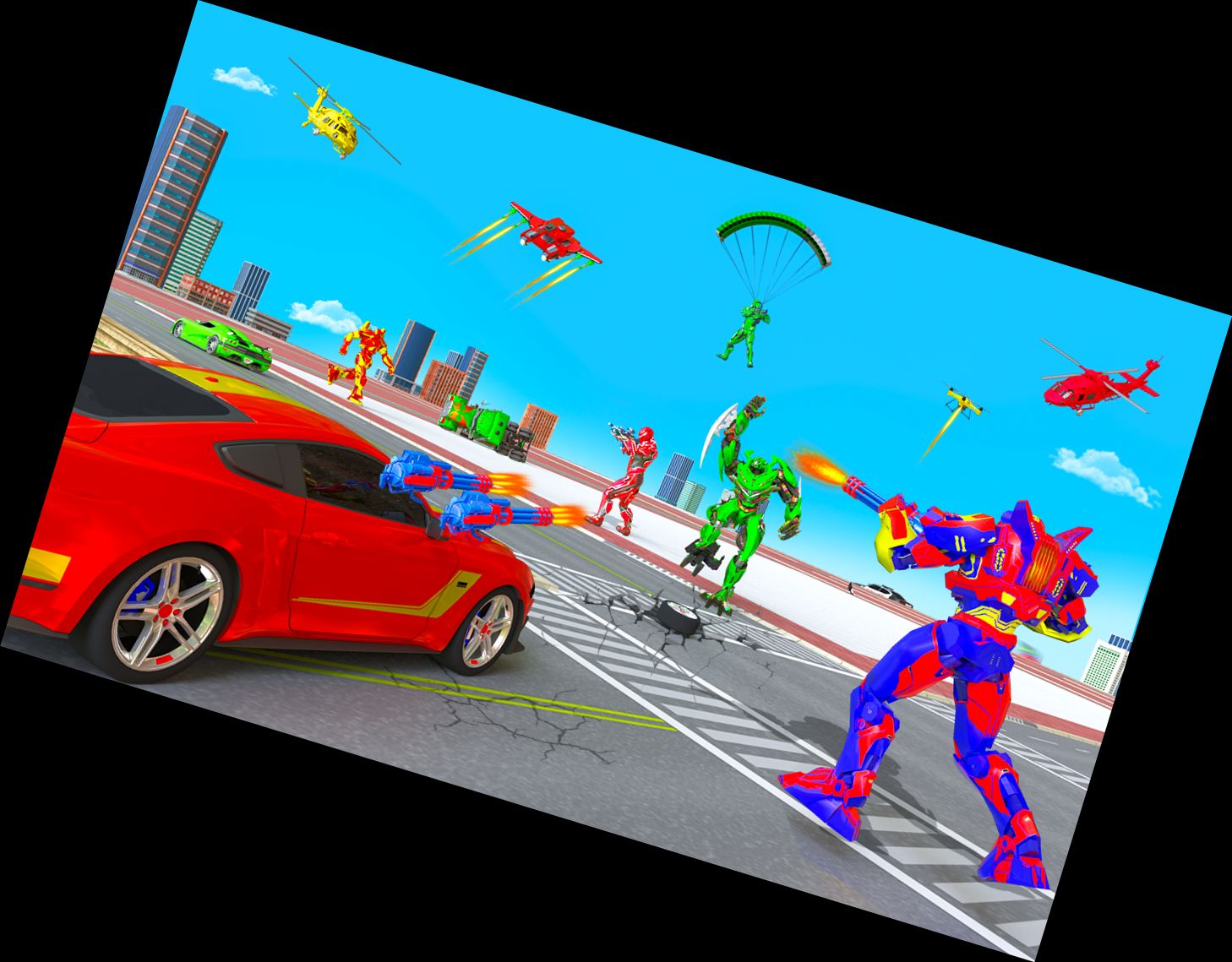 Transforming Robot Car Game 3D