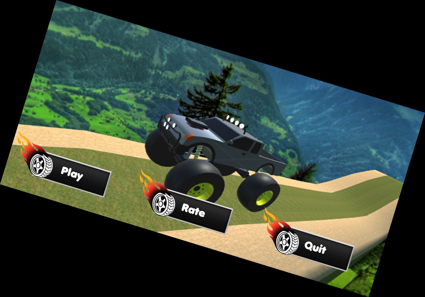 Mountain Climb Monster Truck Racing