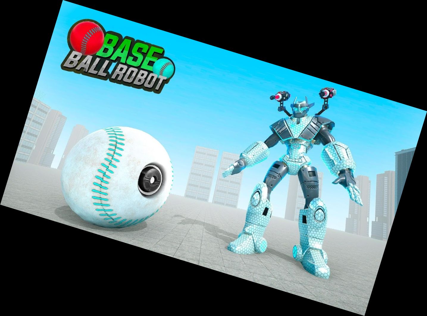 Roboter-Spiel: Baseball-Roboter-Auto