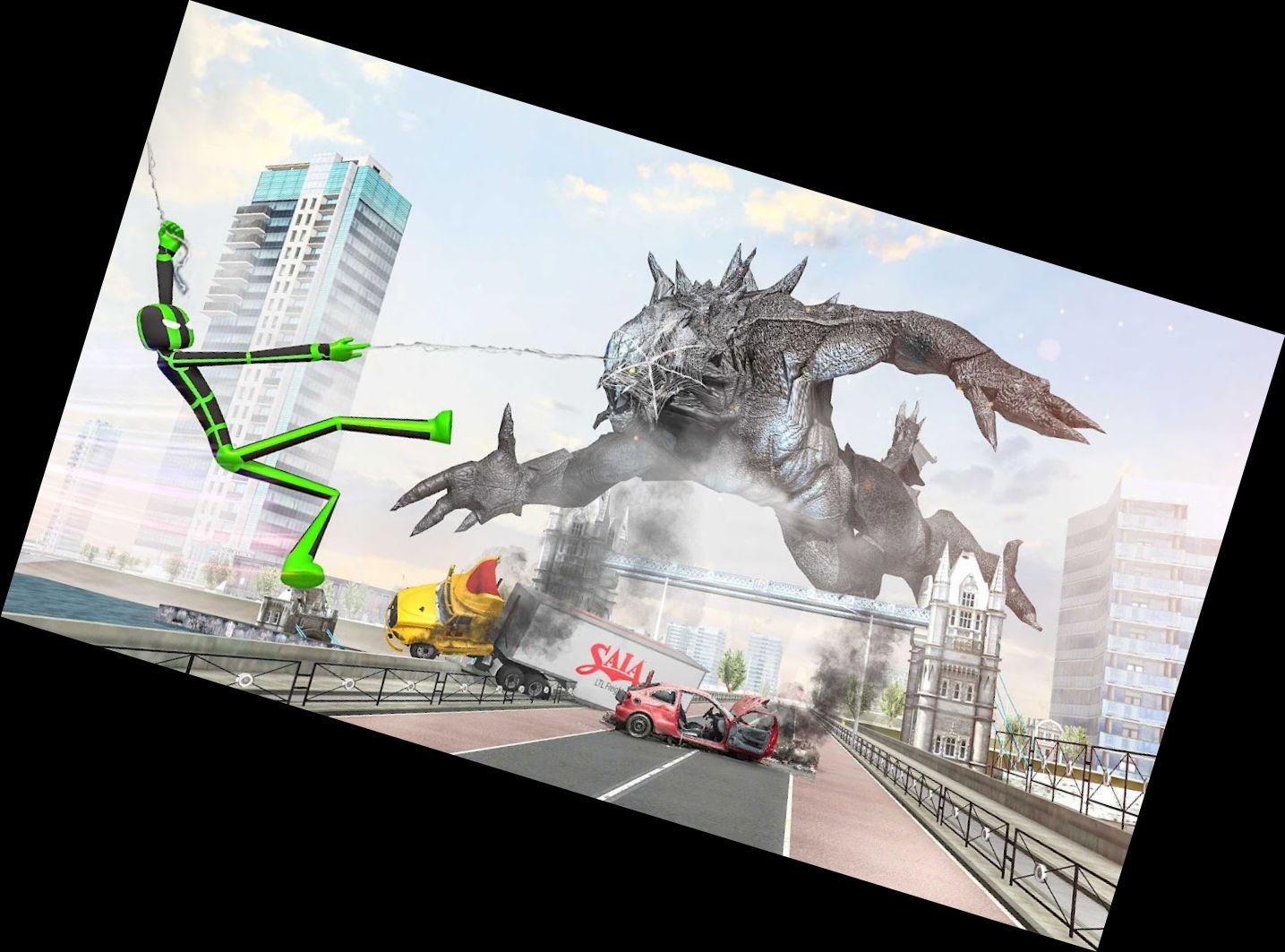 Stickman Seilhelden Rettungsspiel