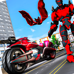 Fliegendes Bike Roboter Transformierung