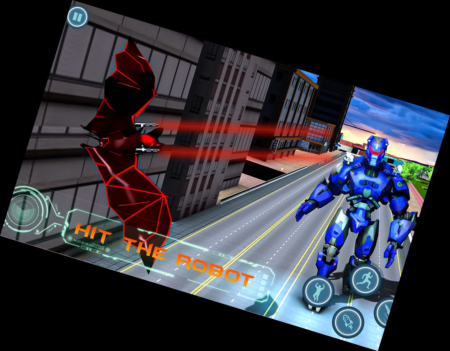 Fliegendes Bike Roboter Transformierung