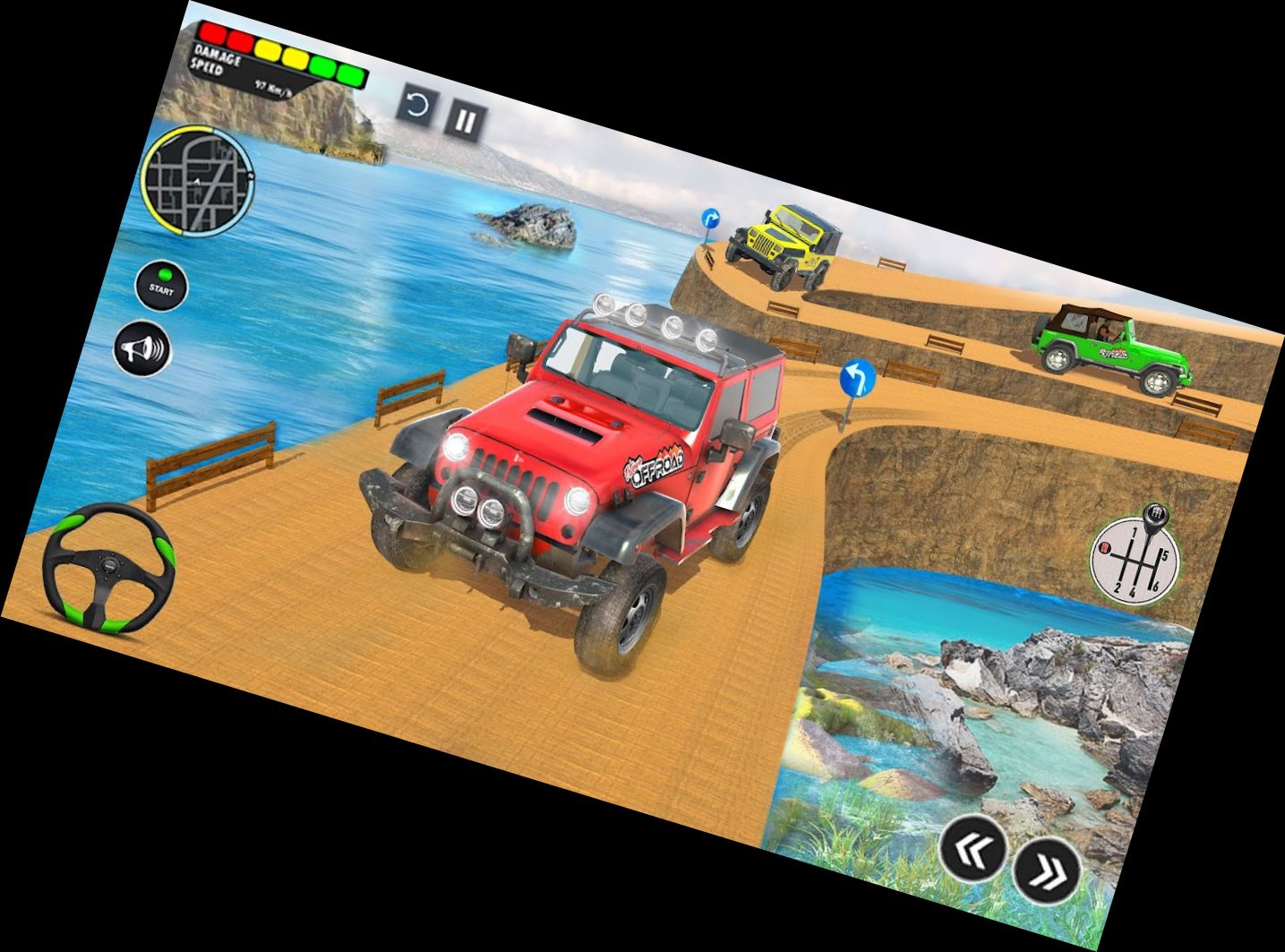 Carreras de Jeep Todo Terreno: Juegos de