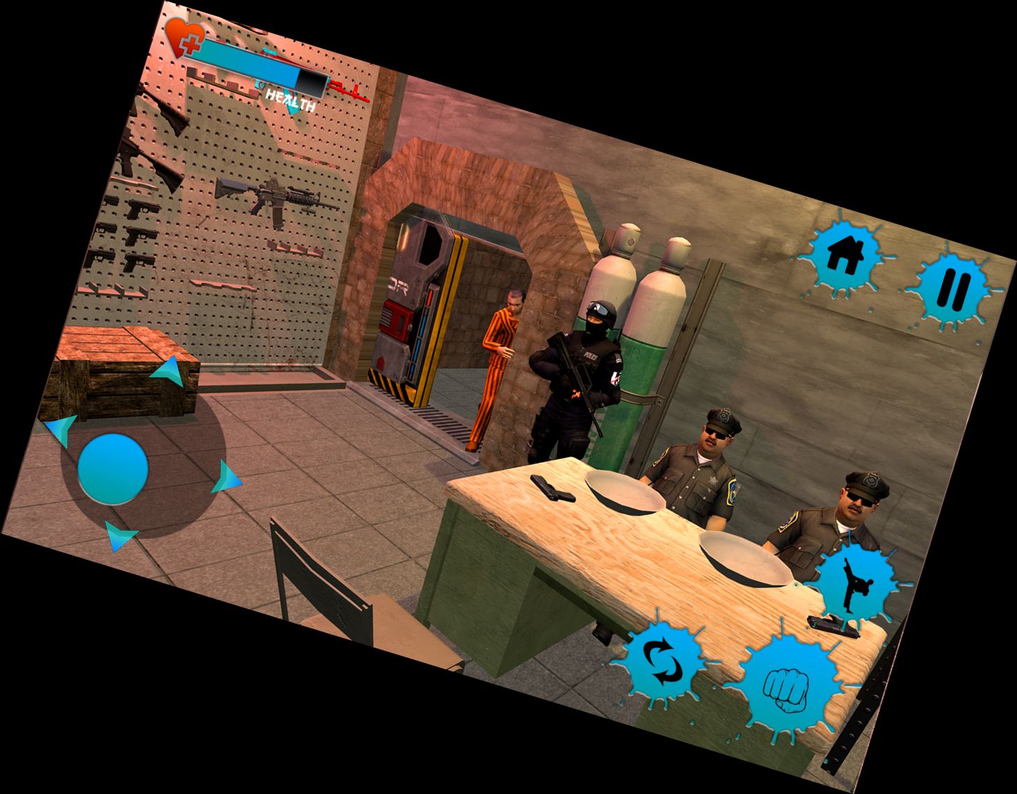 Gefängnis-Kampf-Spiel: H