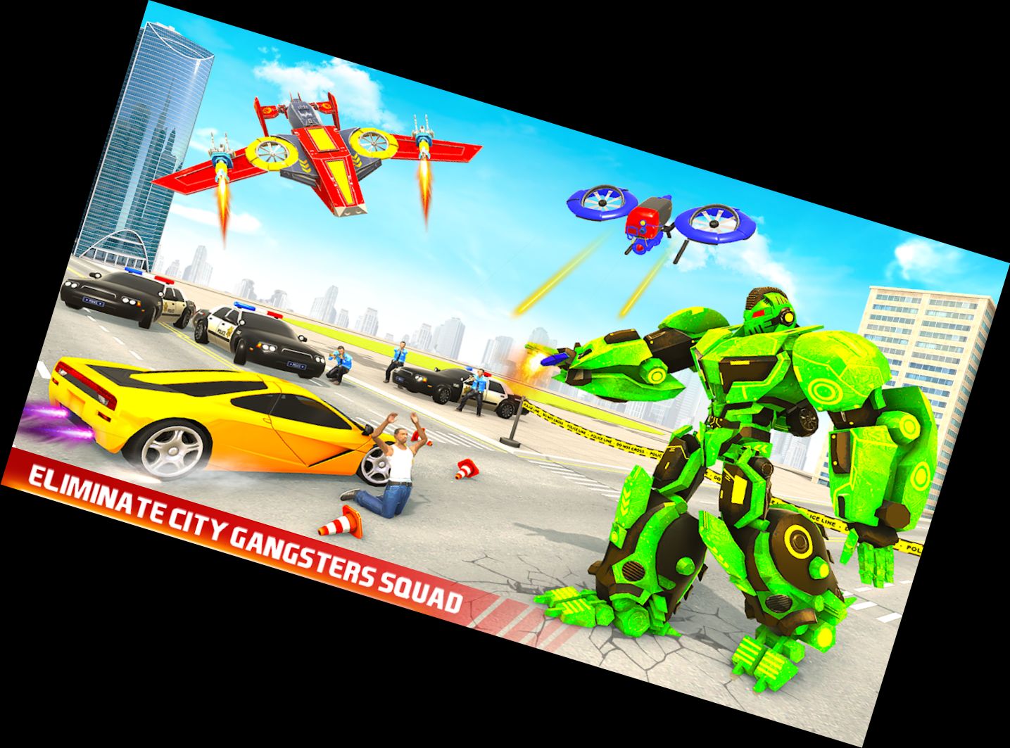 Полицейский Собака Дрон Робот