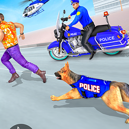 Police Dog Crime Bike Pursuit