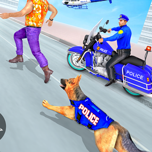 Police Dog Crime Bike Pursuit