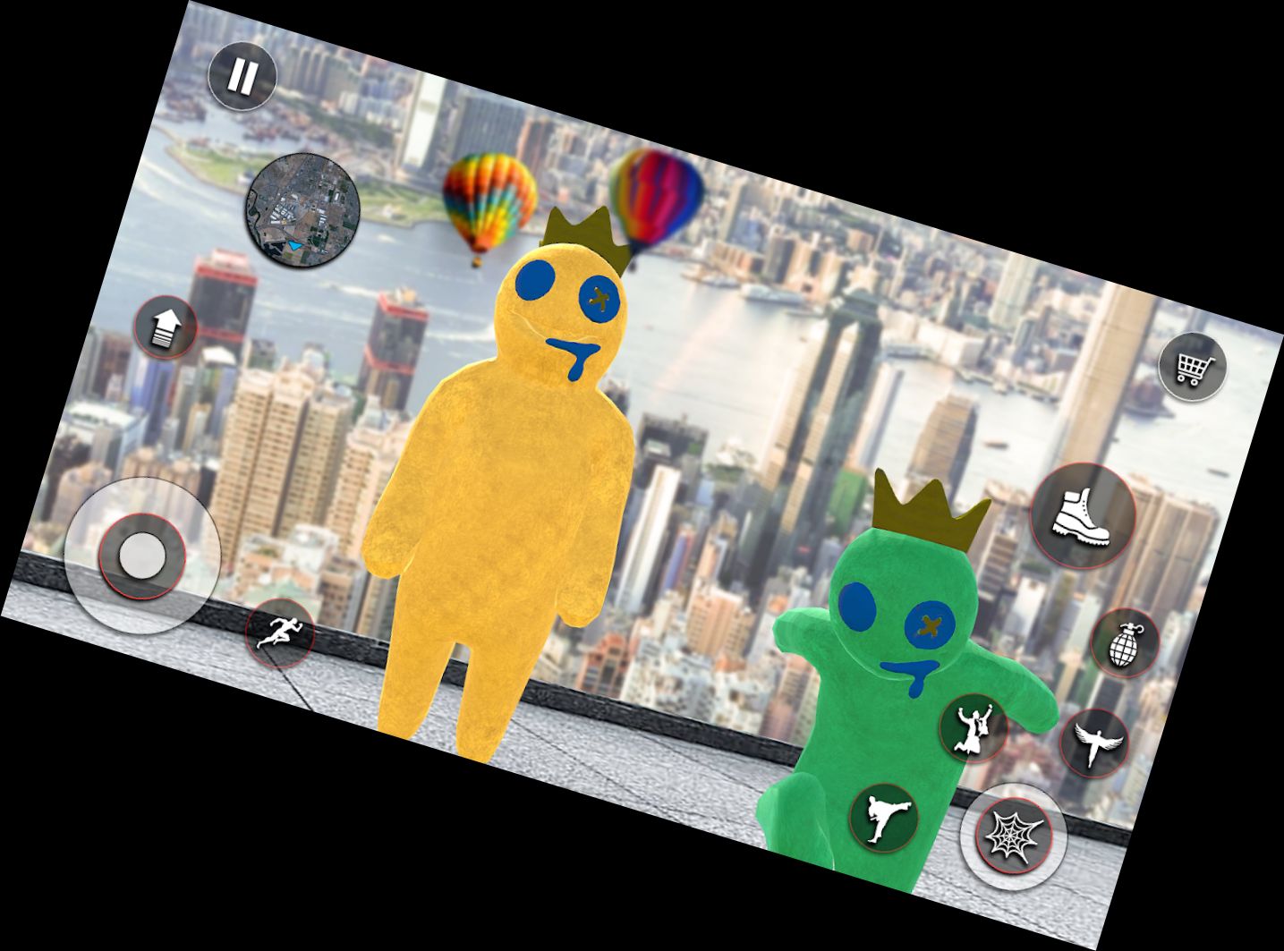 Гра дощової веселки: герой на мотуз