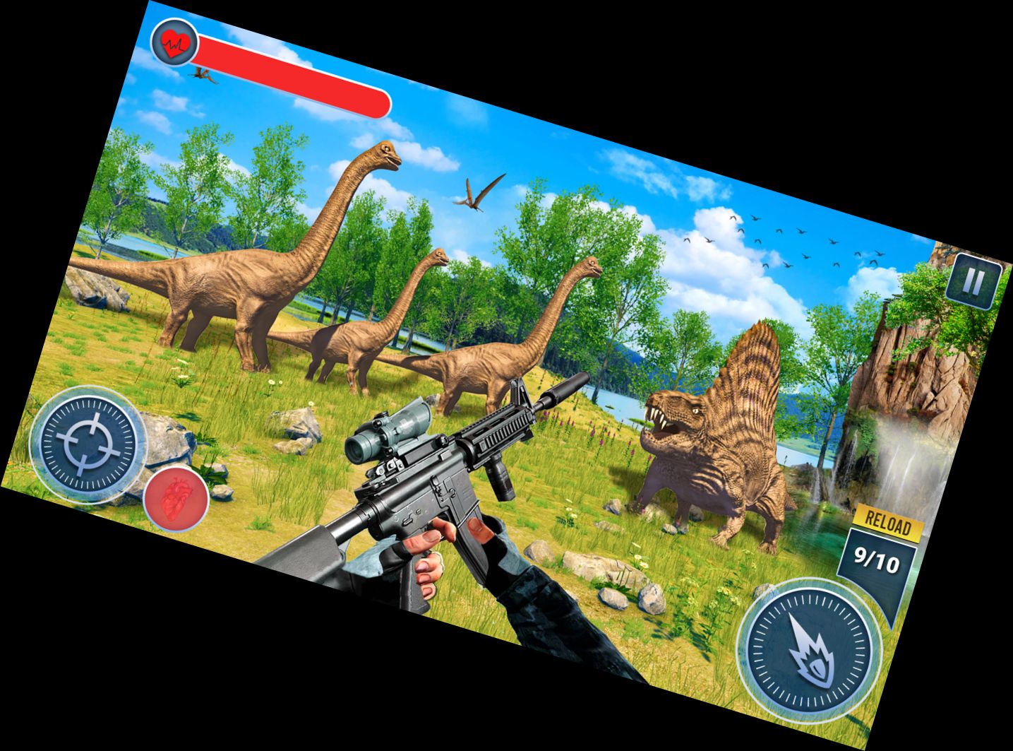 Dinosaur Jagd Spiel 3D