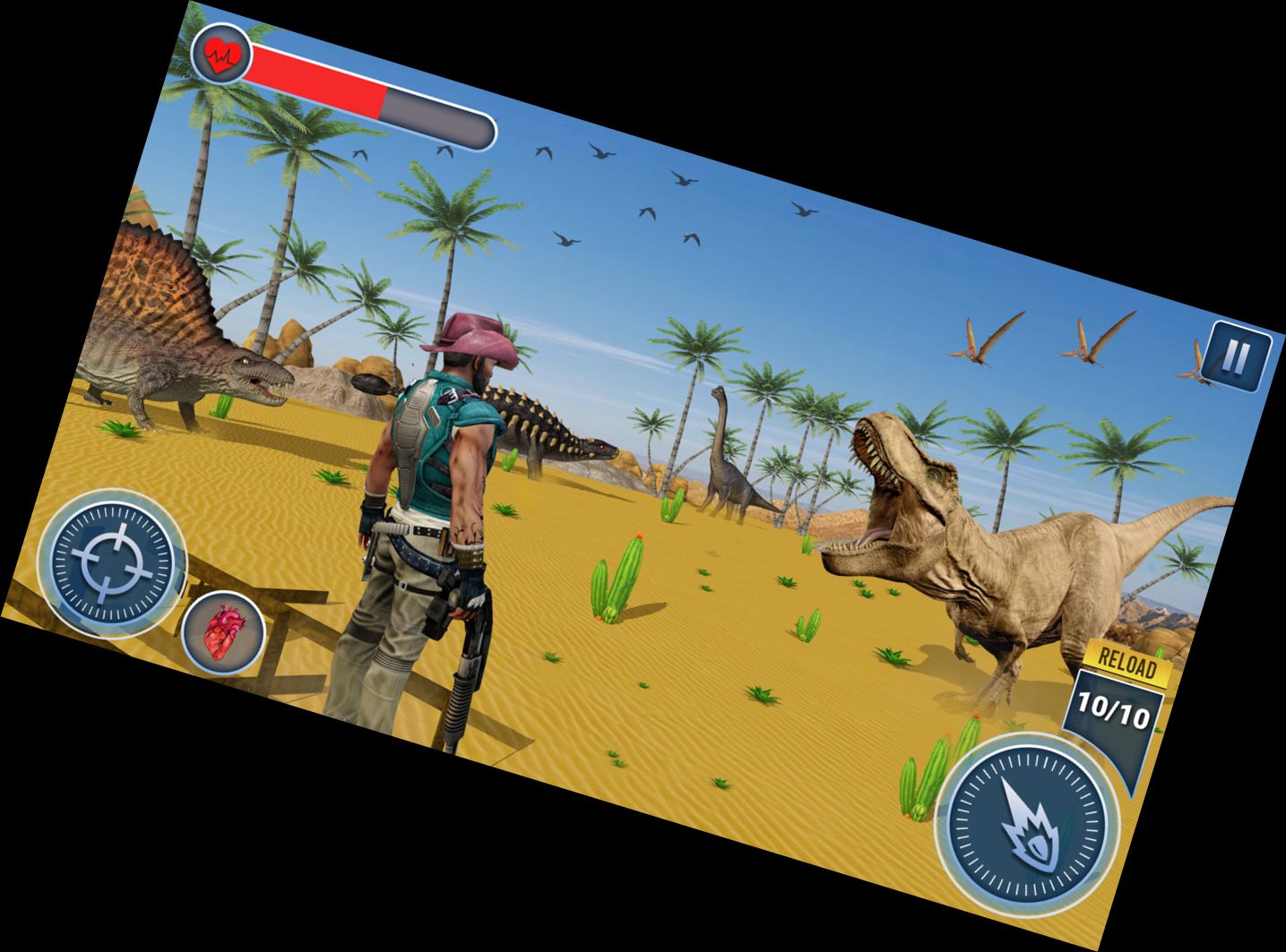 Dinosaur Jagd Spiel 3D