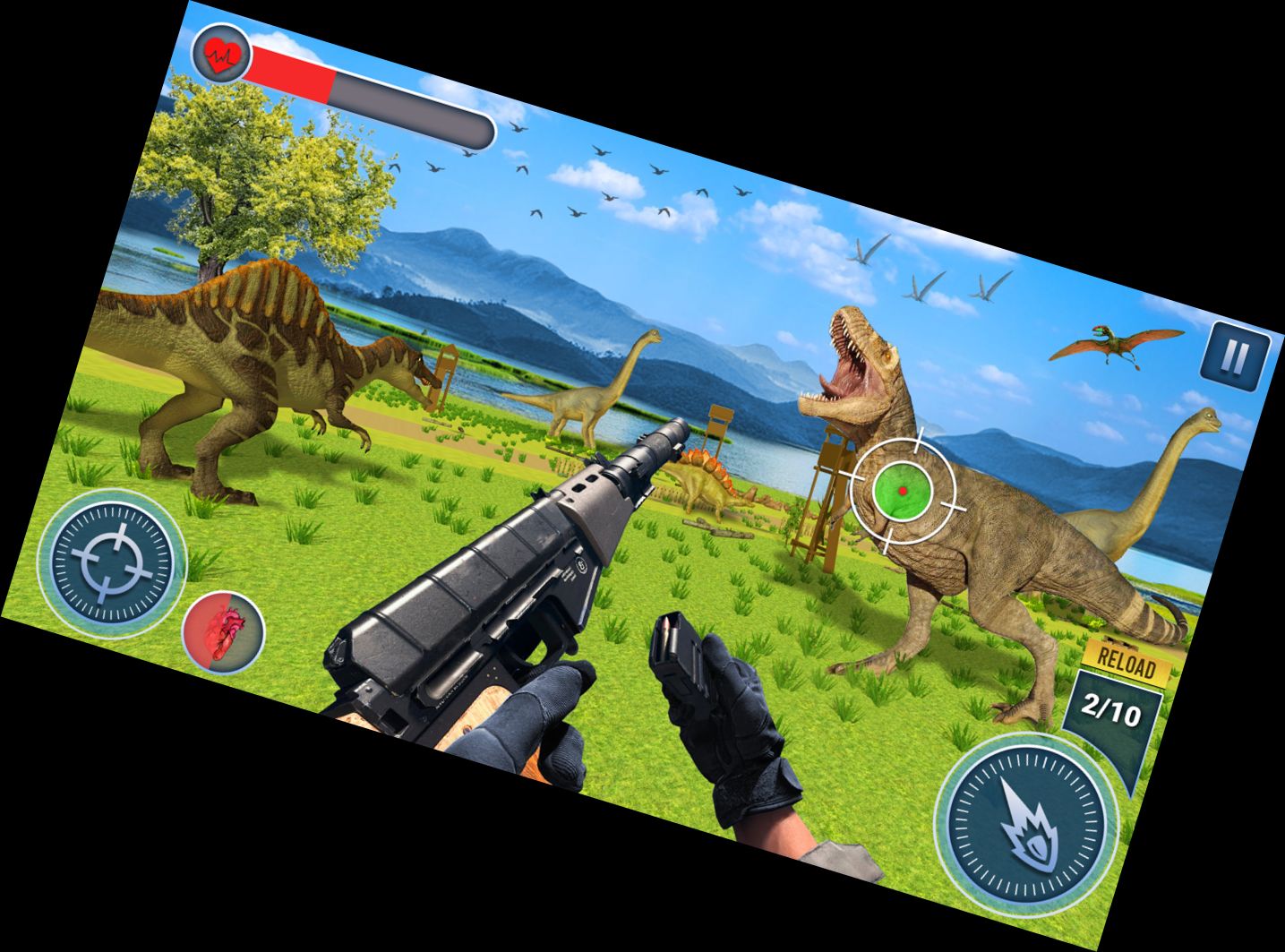 Juego de Caza de Dinosaurios