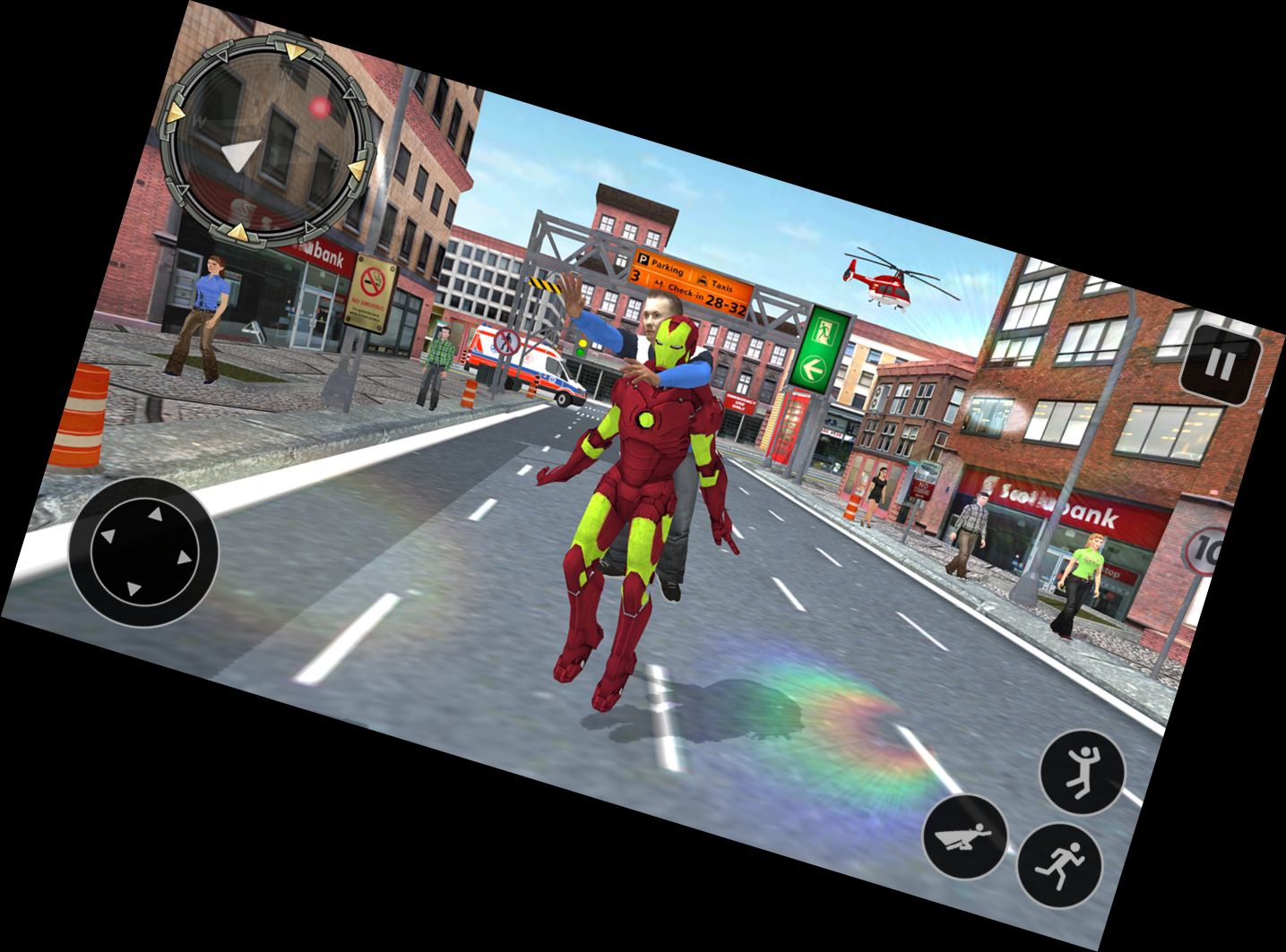 Roboter-Helden-Rettungsmission-Spiel