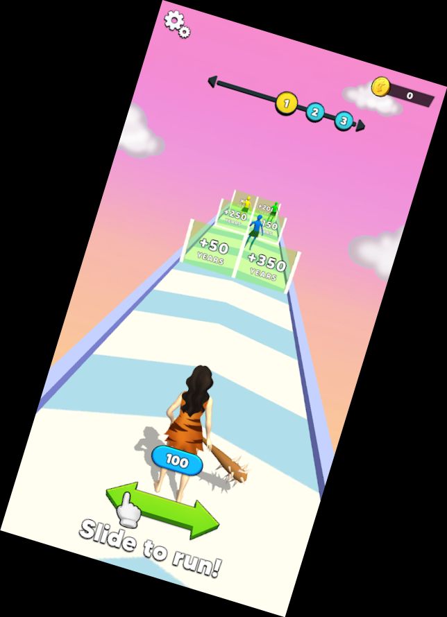 Menschliche Evolution Lauf 3D