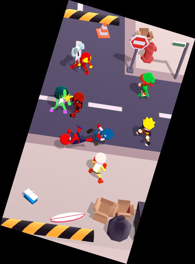 3D-Stickman-Meister - Straßengang-Kä