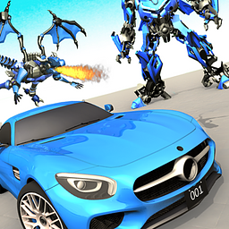 Fliegender Roboter Auto Transformations Krieg