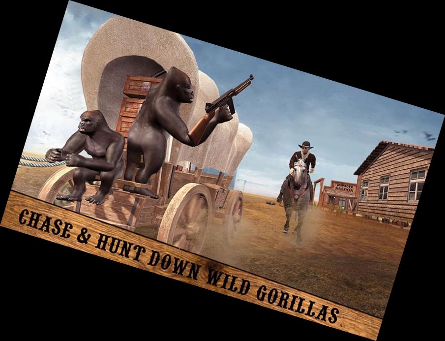 Wütender Gorilla Cowboy Überleben