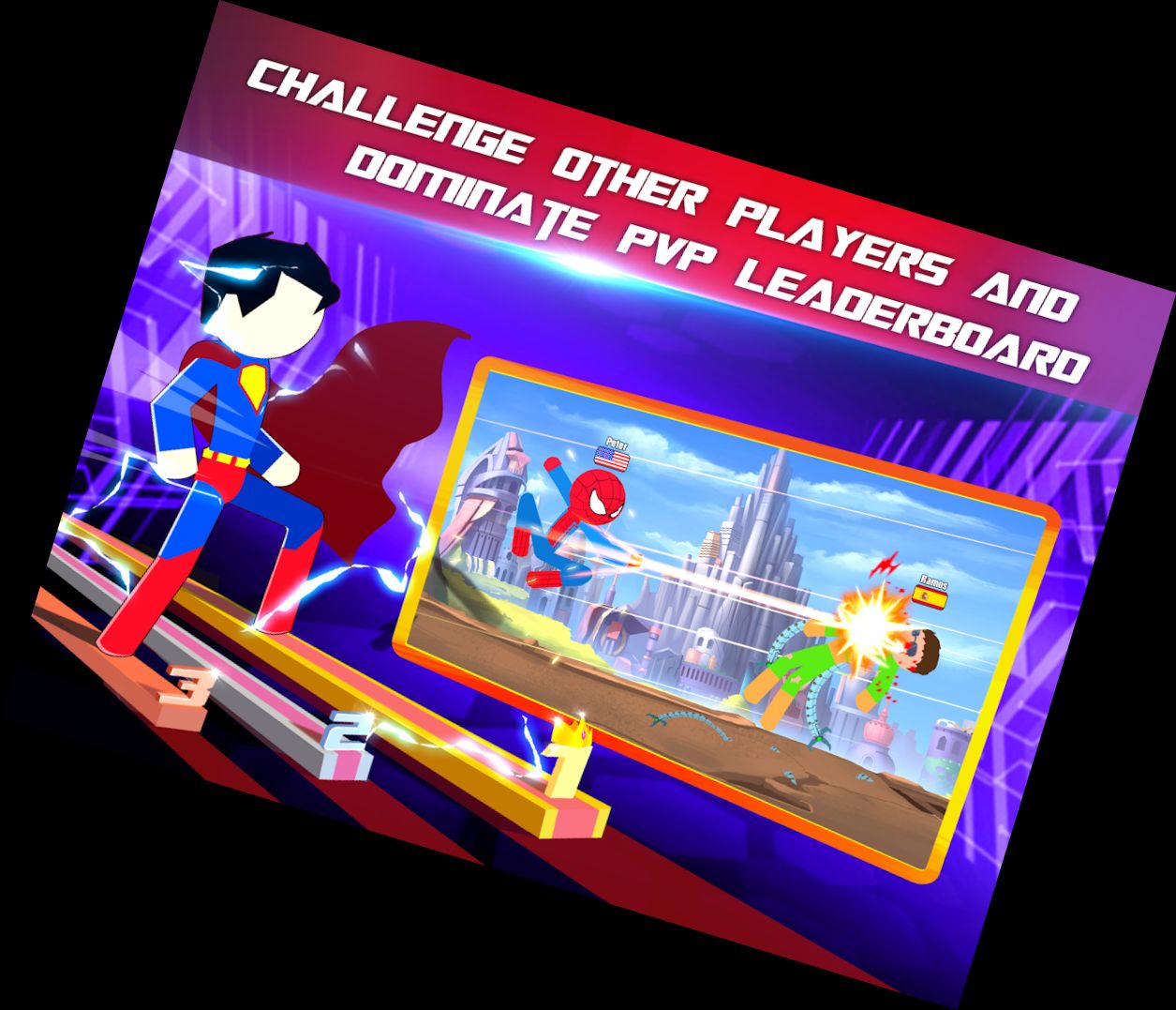 Super-Stickman-Helden-Kampf