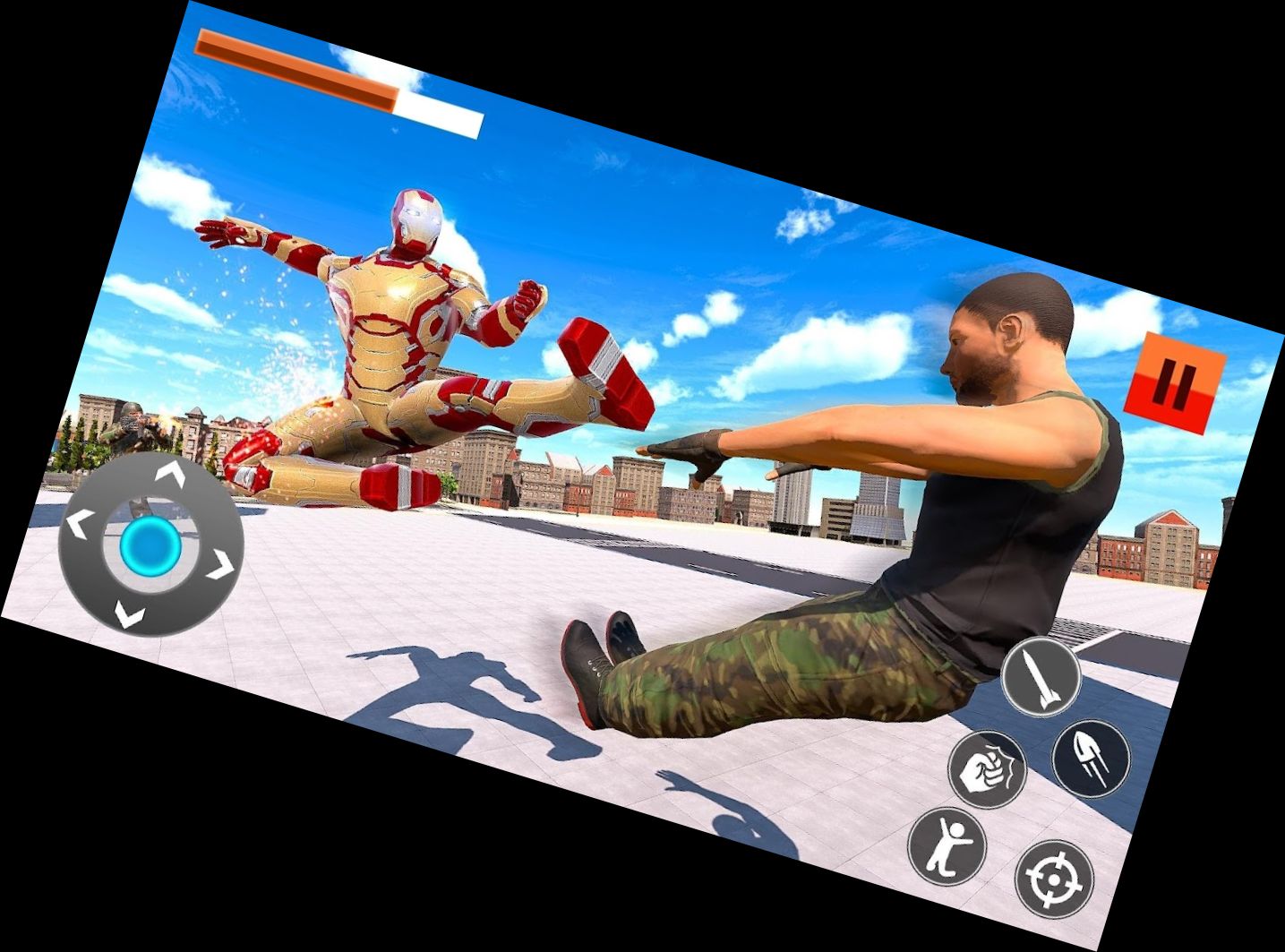 Железный Супергерой против городских