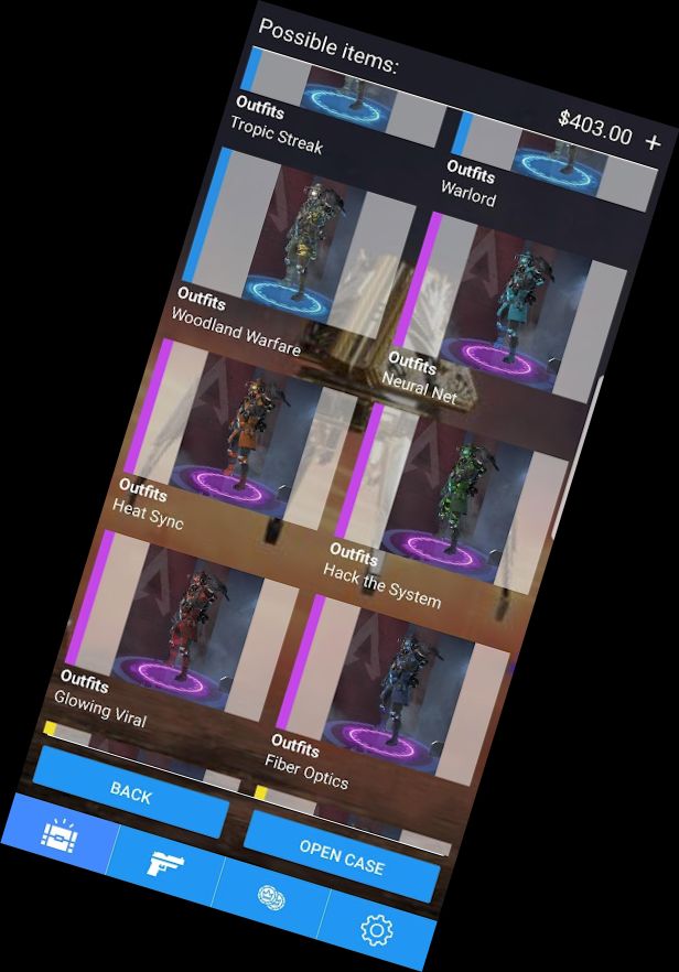 Packs-Simulator für Apex