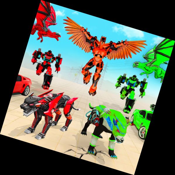 Panther-Roboter-Polizeiauto-Spie