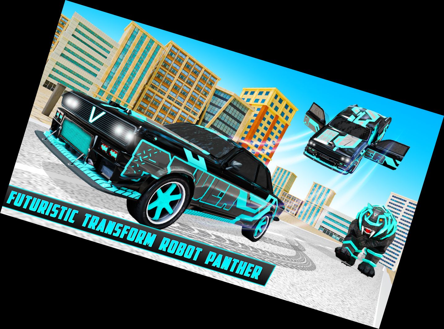 Robot Panther Police Car Simulator Games