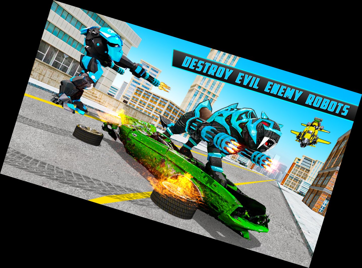 Robot Panther Police Car Simulator Games