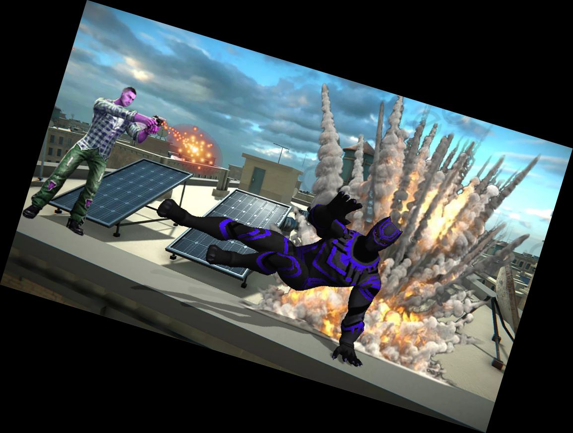 Super Schwarzer Held Seil