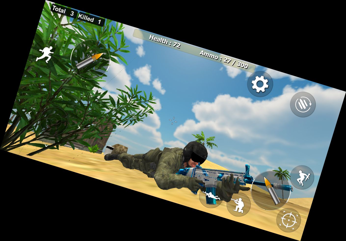 Zustand des Schlachtfelds schießen