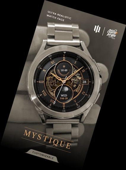 S4U Mystique - Gold watch face