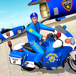 Polizei-Motorrad-Transport-Auto-Spiel