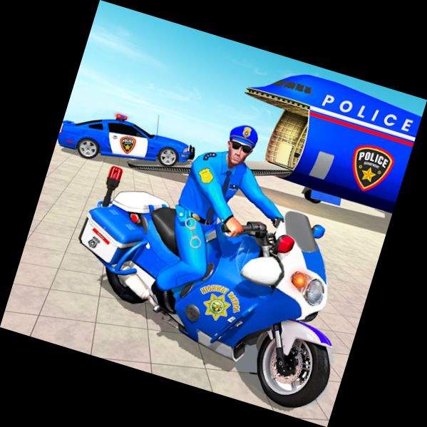 Polizei-Motorrad-Transport-Auto-Spiel