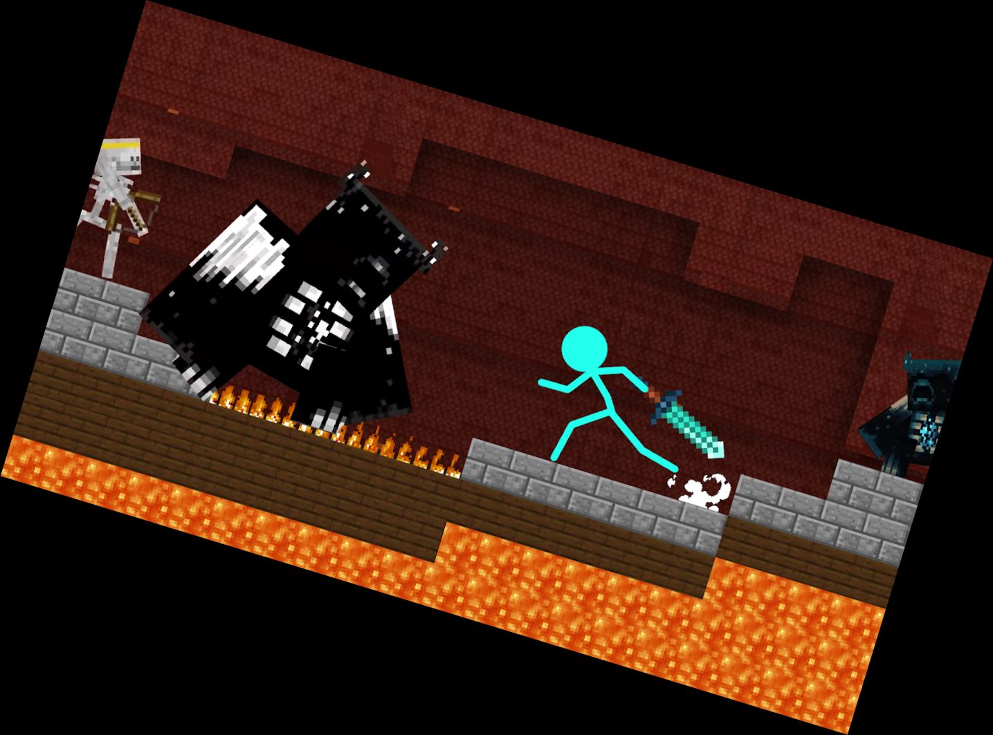 Stickman gegen Monster