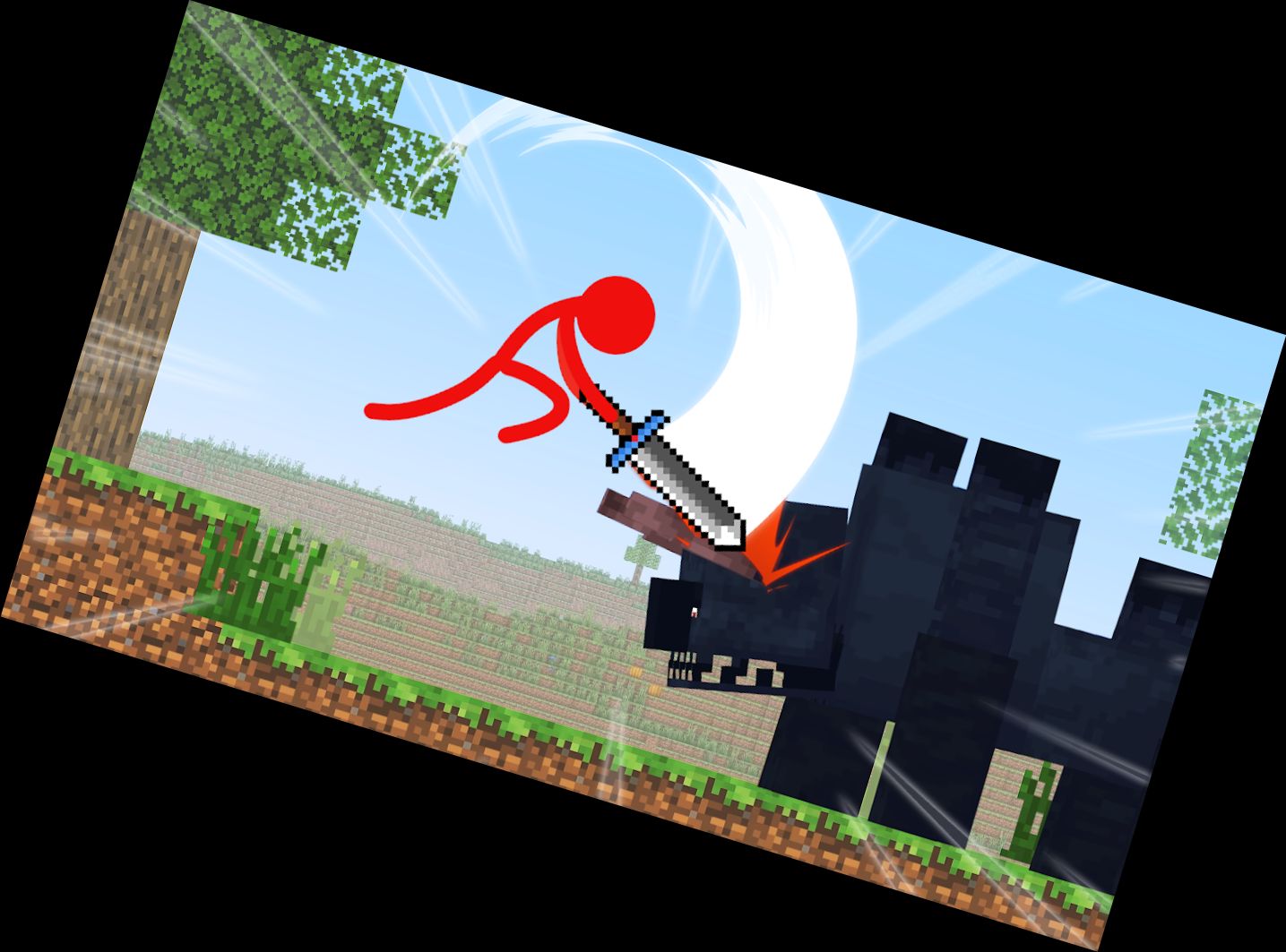 Stickman gegen Monster