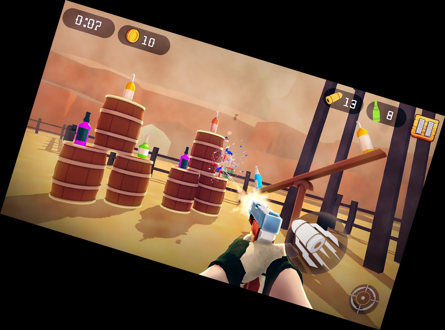 Flaschenschießspiel