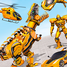 Fliegender Taxiroboter Auto Spiel 3