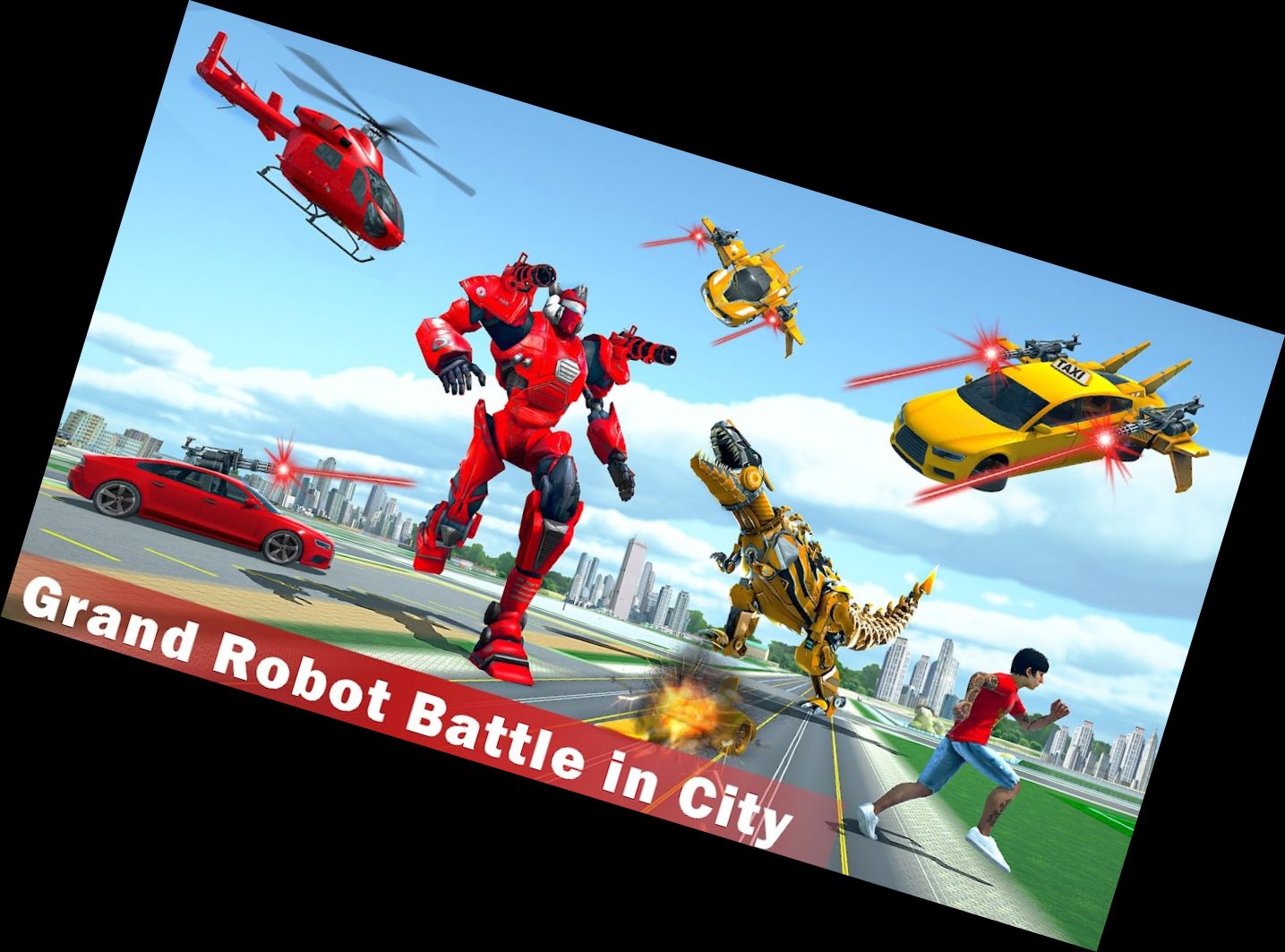 Aerial Cab Robot Vehicle Simulator 3D