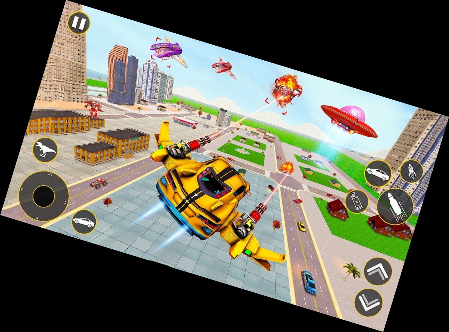 Taxi Volador Robot Coche Juego 3