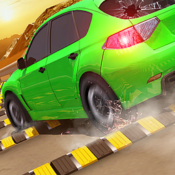 Turbo Crash Speed Ramp Racing Games