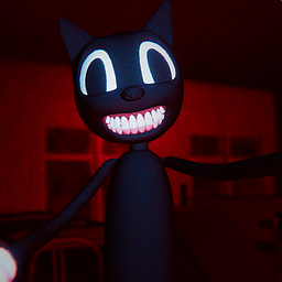 Katzekarikatur-Horror